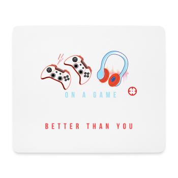 Spielrivalität Witz Abschlag - Mousepad (Querformat) - Weiß - Vorne