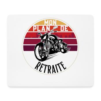 Moto rétro au coucher du soleil - Tapis de souris (format paysage) - blanc - Devant
