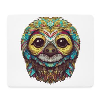 Psychedelic sloth - Mouse Pad (horizontal) - white - Front