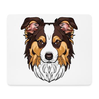 Ich liebe meinen Border Collie - Mousepad (Querformat) - Weiß - Vorne