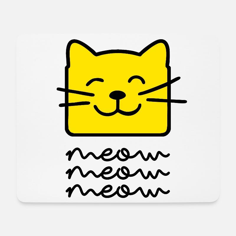 Miau, Miau, - Mousepad (Querformat) - Weiß