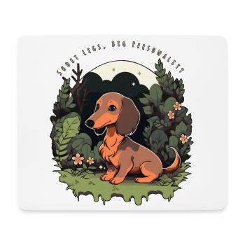 Dackel Kawaii Welpen Hund-Design - Mousepad (Querformat) - Weiß - Vorne