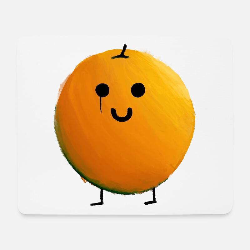 Orange - Mousepad (Querformat) - Weiß