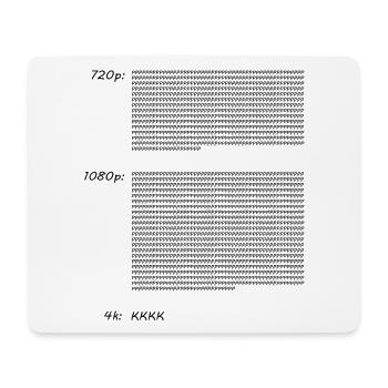 720p1080p4k schwarz - Mousepad (Querformat) - Weiß - Vorne