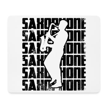Saxophone - Tapis de souris (format paysage) - blanc - Devant