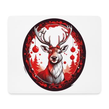 Rudolph das Rentier - Mousepad (Querformat) - Weiß - Vorne