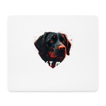 Ma Chienne Valentine - Tapis de souris (format paysage) - blanc - Devant