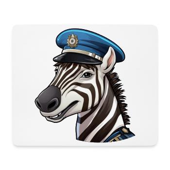 Policière zèbre - Tapis de souris (format paysage) - blanc - Devant