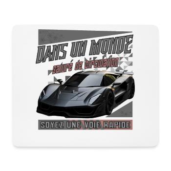 Dans un monde de vitesse automobile - Tapis de souris (format paysage) - blanc - Devant