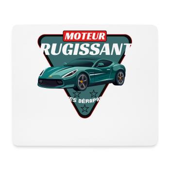 Moteur Rugissant Car - Tapis de souris (format paysage) - blanc - Devant