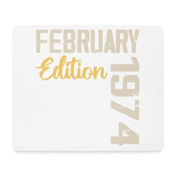 Februar 1976 Geburtstag Februar 1976 Retro - Mousepad (Querformat) - Weiß - Vorne
