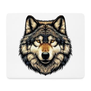 Wolf - Mouse Pad (horizontal) - white - Front