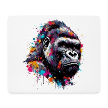 Gorille - Tapis de souris (format paysage) - blanc - Devant