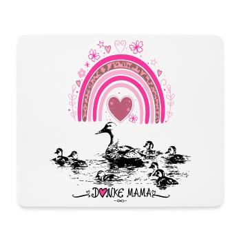 Muttertag Entenmama mit Küken & Regenbogen - Mousepad (Querformat) - Weiß - Vorne