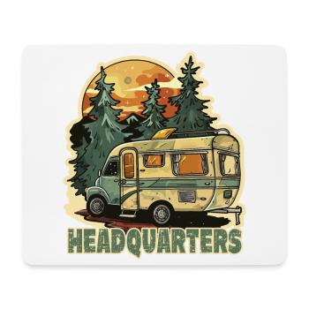 Waldcamper im Sonnenuntergang Campingfreund - Mousepad (Querformat) - Weiß - Vorne