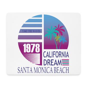 California Dream 1978 Santa Monica Beach - Mousepad (Querformat) - Weiß - Vorne