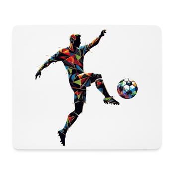 dynamic soccer player playing soccer - Mouse Pad (horizontal) - white - Front