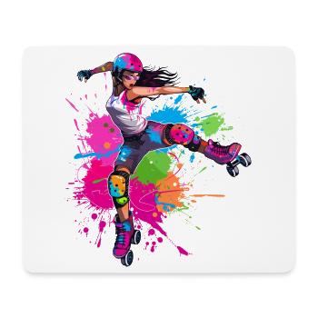 Roller Skater Girl - Mouse Pad (horizontal) - white - Front