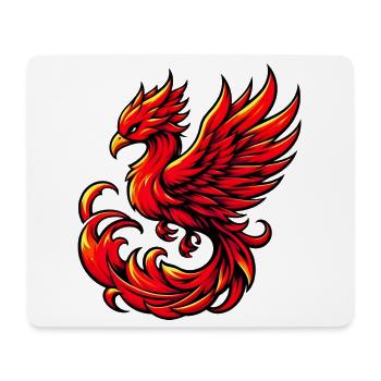 Phénix rouge - Tapis de souris (format paysage) - blanc - Devant