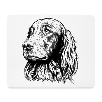Irish Setter Portrait - Mousepad (Querformat) - Weiß - Vorne