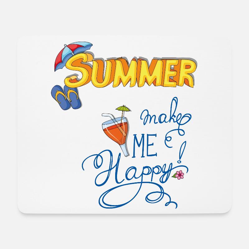 Summertime - Mousepad (Querformat) - Weiß