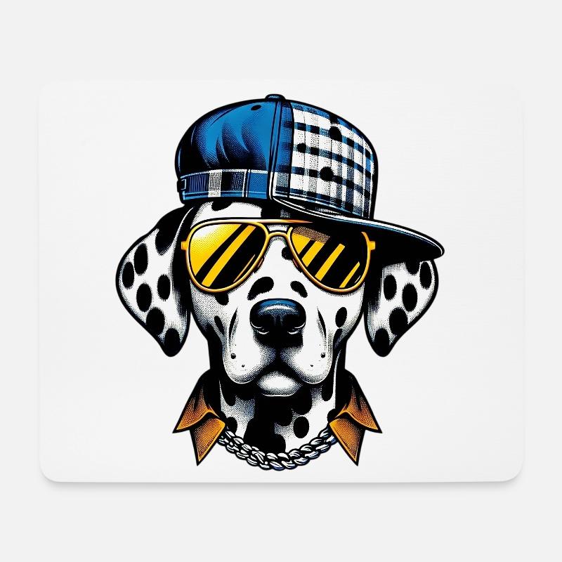 Hund - Mousepad (Querformat) - Weiß