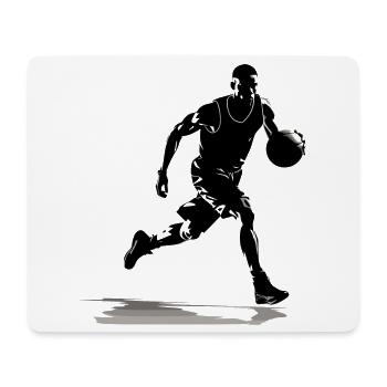 Basketteur - Tapis de souris (format paysage) - blanc - Devant