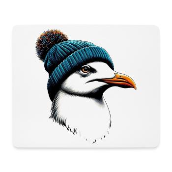 Mouette - Tapis de souris (format paysage) - blanc - Devant