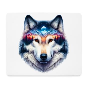 Wolf - Mouse Pad (horizontal) - white - Front