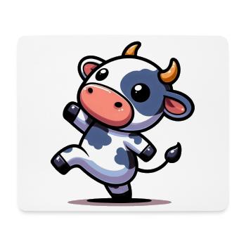 Kuh - Mousepad (Querformat) - Weiß - Vorne