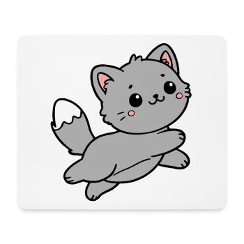 Chat - Tapis de souris (format paysage) - blanc - Devant