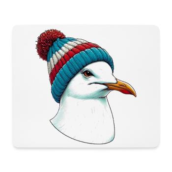 Mouette - Tapis de souris (format paysage) - blanc - Devant