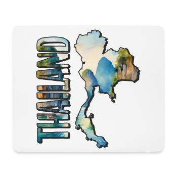Watercolor Map Thailand - Mouse Pad (horizontal) - white - Front
