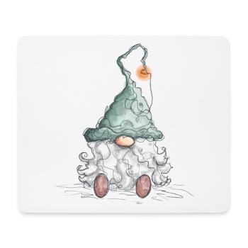 Gnome Dwarf Christmas Gnome Holidays - Mouse Pad (horizontal) - white - Front