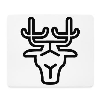 Reindeer Geometric Lines - Mouse Pad (horizontal) - white - Front