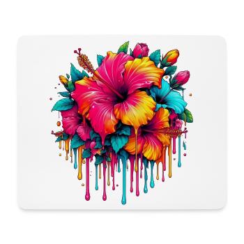 Hibiscus Flowers - Mouse Pad (horizontal) - white - Front