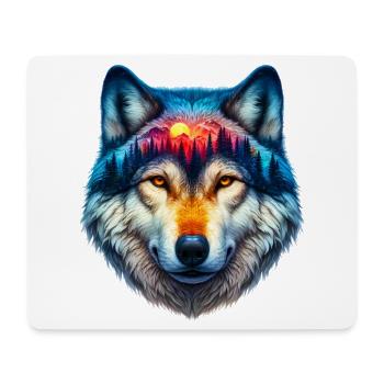 Wolf - Mousepad (Querformat) - Weiß - Vorne