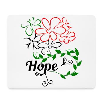 Hope Hoffnung - Mousepad (Querformat) - Weiß - Vorne