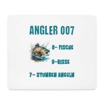 Angler - Mousepad (Querformat) - Weiß - Vorne