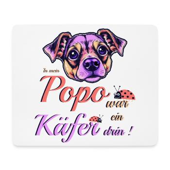 Lustiger Hund - Mousepad (Querformat) - Weiß - Vorne