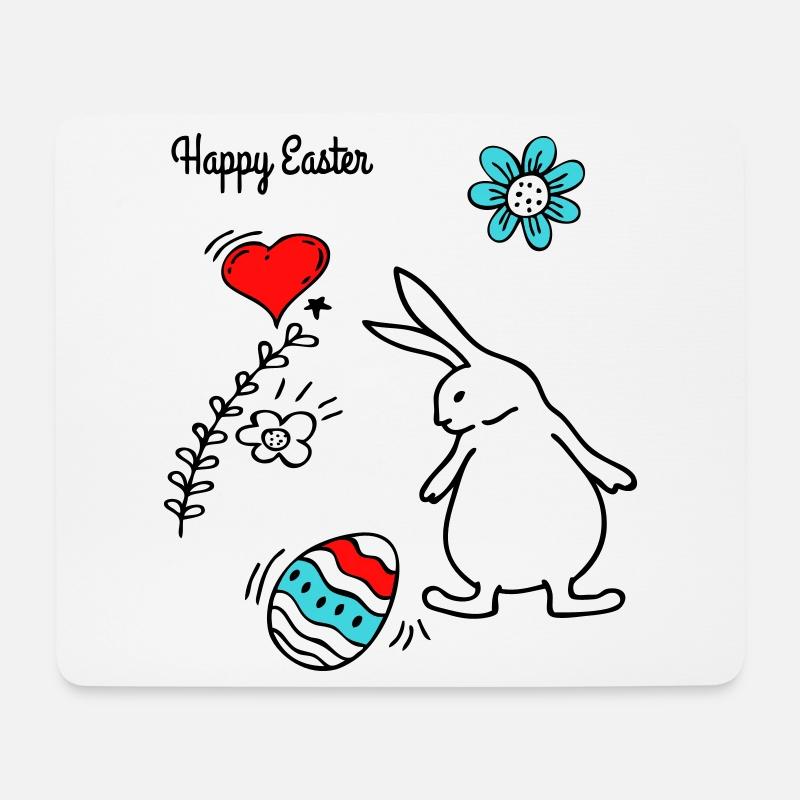 Happy Easter - Mousepad (Querformat) - Weiß