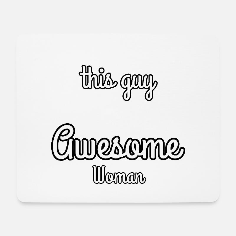 Von einer großartigen Frau aufgenommen - Mousepad (Querformat) - Weiß