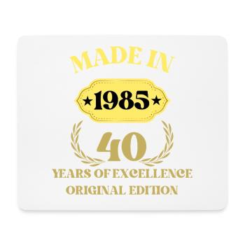 Fabriqué en 1985 40e anniversaire - Tapis de souris (format paysage) - blanc - Devant