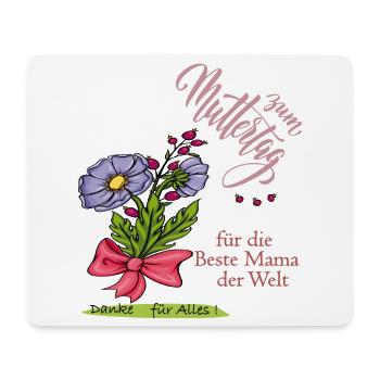 Muttertag, beste Mama der Welt - Mousepad (Querformat) - Weiß - Vorne