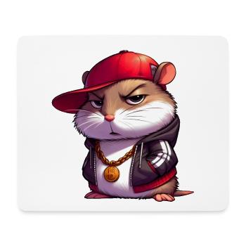 hamster hiphop - Tapis de souris (format paysage) - blanc - Devant