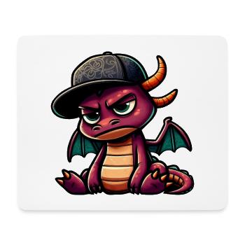 Purple Hiphop Dragon Cap - Mouse Pad (horizontal) - white - Front