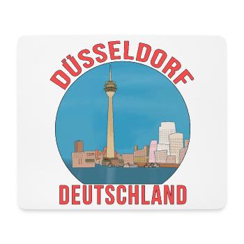 Düsseldorf, Allemagne - Tapis de souris (format paysage) - blanc - Devant