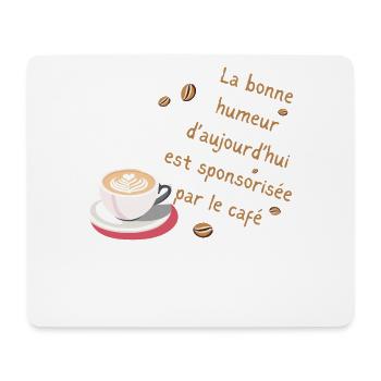 Bonheur Café d'aujourd'hui - Tapis de souris (format paysage) - blanc - Devant