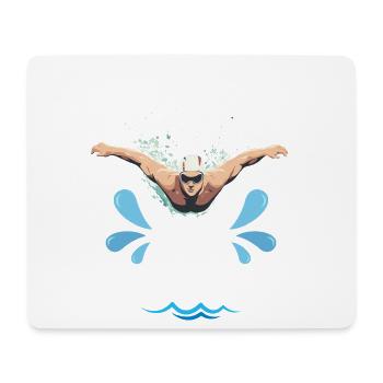 J'y peux pas, j'ai piscine - Tapis de souris (format paysage) - blanc - Devant