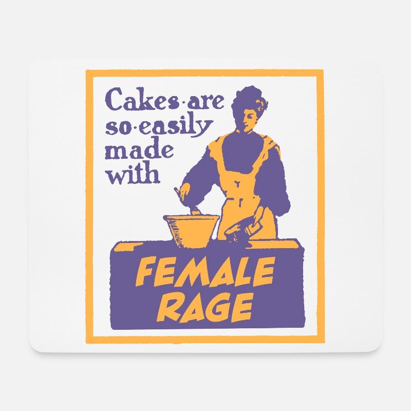 Cakes Made with Female Rage - Mousepad (Querformat) - Weiß